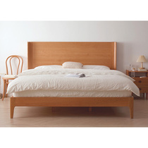 6 Gothic says furniture -- Nordic Wind Day style cherry wood plus high headboard full solid wood bay bed