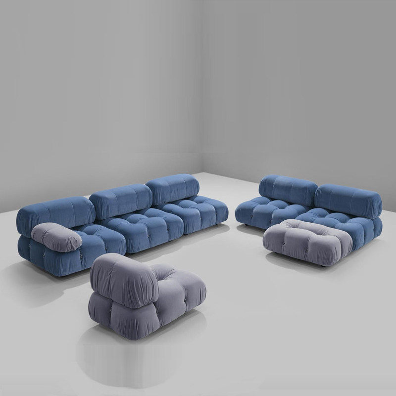 Mario BB module free combination of sofa star same designer Light luxury simple block fabric combination