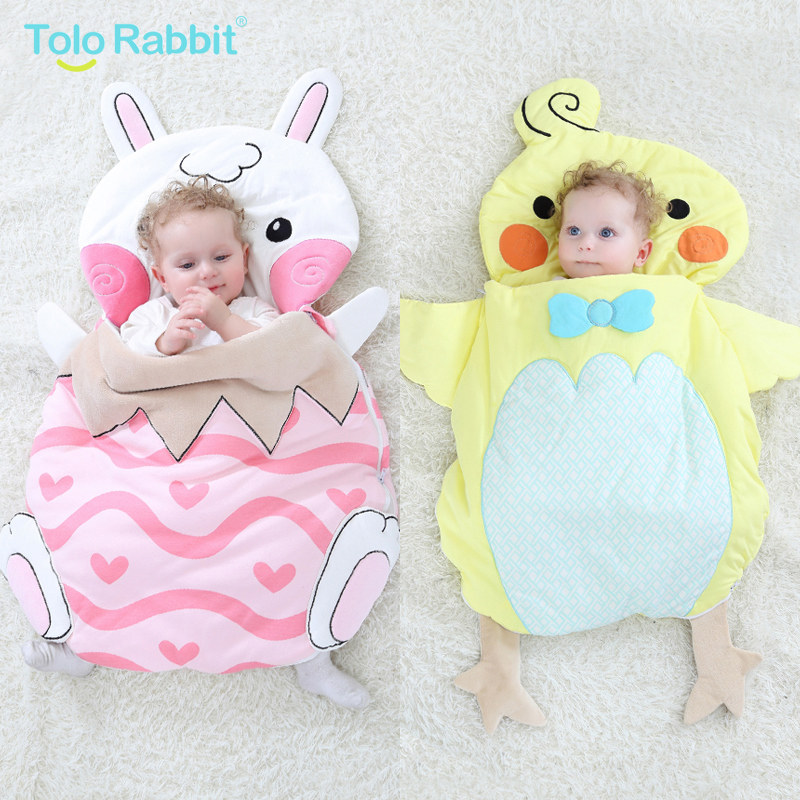 Baby sleeping bag spring, autumn and winter pure cotton thickened baby and young children anti-kick by infants and young children anti-kick sleeping bag winter