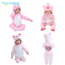  Baby one-piece autumn baby clothes 3-6 months baby piggy clothes Pig year newborn full moon climbing clothes 2