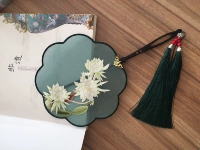 Handmade thêu thêu người mới bắt đầu kit chất liệu gói cung điện fan hâm mộ nhóm fan hoa tranh thêu tứ quý