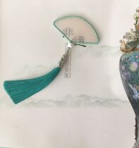  Handmade Su embroidery embroidery doll fan fan palace fan fan group fan Stationery bookmark blank fan