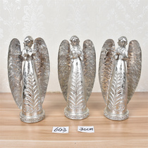 Christmas decoration gold and silver plastic Christmas tree ornaments bear elk angel penguin creative ornaments window decoration