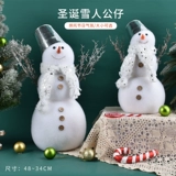 Рождественское украшение ледяное и снежное окна заправка и макет железных бочек шляпы снеговика