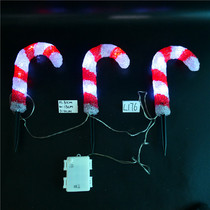 Christmas Park Garden Decorate with a luminous crutch pentagram and candle place Ballpark Party Projection Light