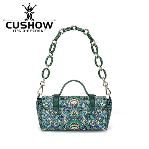 Небольшая дизайнерская кожаная универсальная сумка на одно плечо на цепочке, из натуральной кожи