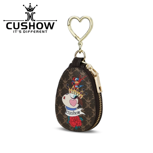 Оригинальная кожаная ключница с молнией, модная подвеска, брелок, из натуральной кожи