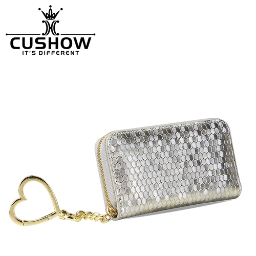 Оригинальная кожаная ключница с молнией, универсальный картхолдер, замок, новая коллекция, из натуральной кожи