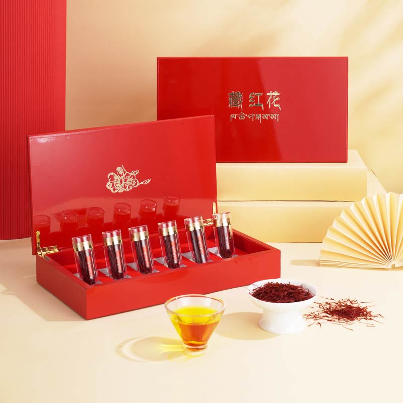 (6 gr Refined) Tibetan saffron saffron Saffron tea Non-Iranian Dubai 6 Bottle Gift Boxes-Taobao