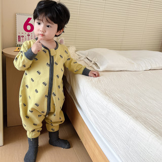 Baby class a brushed boneless sleeping bag spring and autumn anti-kick quilt