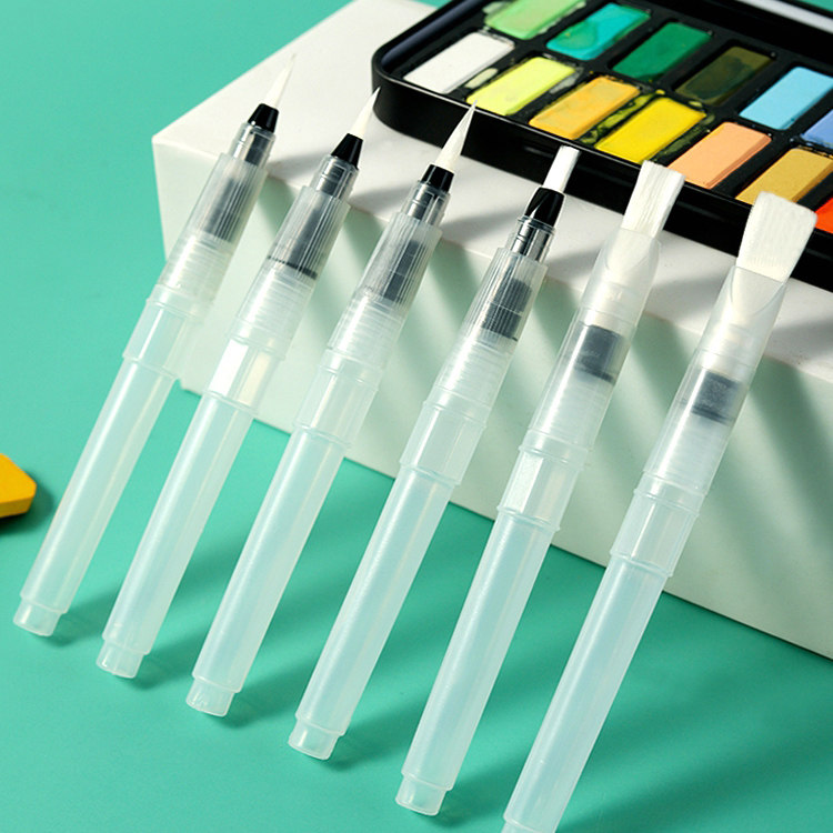 Tap pencil storage small script pencil insert water dissolved pencil solid watercolor brush filled soft brush