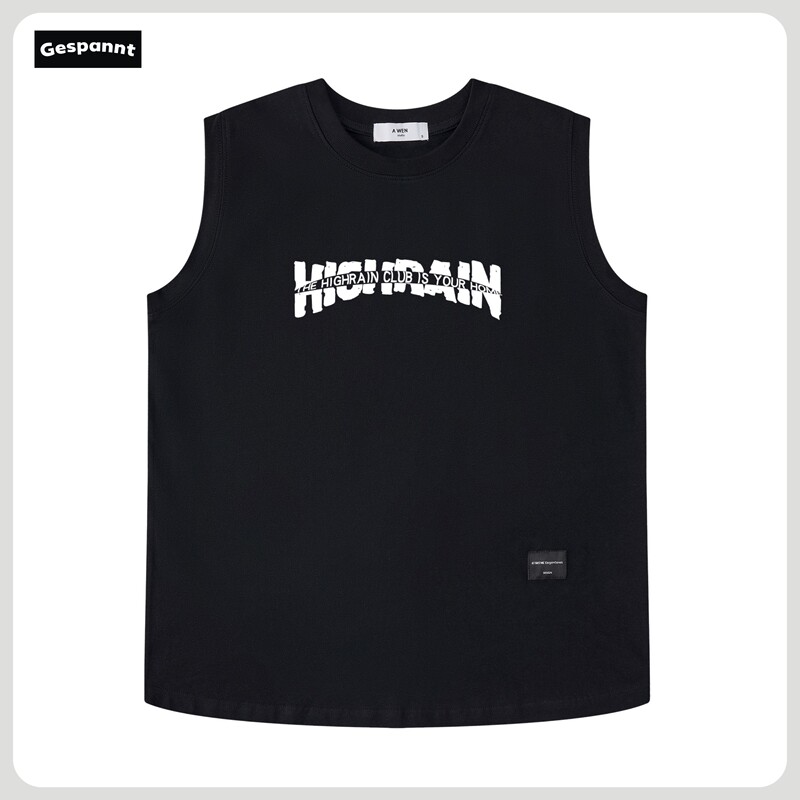 Small Cuffs, Small Neckline, Anti-Exposure, Pure Cotton Sports Vest, Unisex, Loose-Fitting, Summer Sleeveless T-Shirt