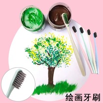 Disposable Painting Toothbrush Children Diy Water Powder Propylene Paint Brush Kindergarten Fine Art Material Graffiti Tool