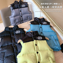 Childrens down warm vest 2020 Winter new boys and girls color sleeveless stand collar vest baby winter clothes tide