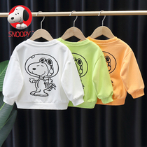 Annoubi boy necropolis for spring autumn childrens clothing 2021 new ocean gas children cartoon blouses T-shirt long sleeves wave