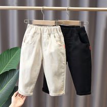 Boy Casual Pants Spring Autumn Clothing New 2021 Yangqi Children elastic pants Fall Child long pants Outside Wearing Tide