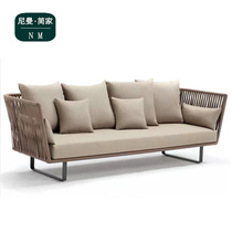 Outdoor Sofa Patio Garden Casual Rattan Chair Terrace Outdoor Waterproof Sunscreen Sun Light House Sales of the Rattan Sofa