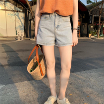 Meet me denim shorts womens high waist 2020 Summer new students loose wear a pants slim hot pants tide