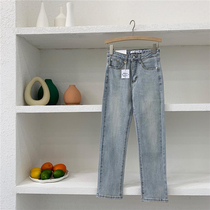 MEET ME light jeans female Korean version of the new tight high waist thin hundred straight tube ankle-length pants children