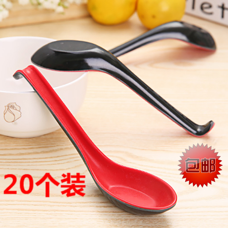 Household with hook melamine long handle small spoon kitchen spoon spoon fast food restaurant restaurant spoon spoon children's meal spoon bowl