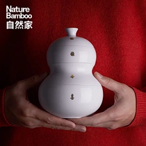 Natural home Forbidden City Cultural and creative joint name ceramic gourd food box gift box fruit plate candy storage box coffee table ornaments