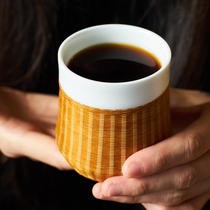 Nature Home Original design Porcelain Tire Bamboo Chacup Cup Bamboo Festival Cup Water Glass Creative Gift Home Office Universal Cup