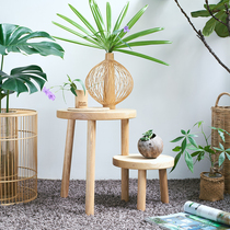 Nature Home Multi-use Sitting Style Home Desk primary-secondary stool tea table Real wood door Entrance Wearing shoe holder containing changing shoes stool