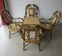 Toàn bộ bộ bàn ghế tre đơn sofa bàn ghế phòng khách ban công sân vườn tre mây bàn ghế sofa bàn trà phòng hội nghị bàn ghế giường hơi