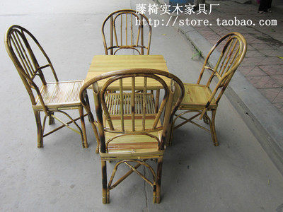 Bamboo Set Table And Chairs Dining Room Tea Building Hotel Complete Table And Chairs Outdoor Balcony Hall Bamboo Table And Chairs Kit