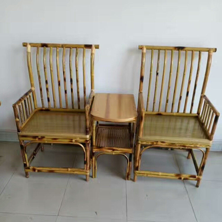 Bamboo Furniture Kit Imitation Ancient Single Stone Chair Tea Table Tea Building Meeting Room Living-room Balcony Sofa tea table 2 1-Taobao