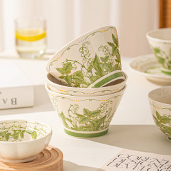 Suzuki Orchid Fighting Bowl 5 Inch Ceramic 2025 New arrival For Home Hit Style Personal High Bowl Eating Bowl