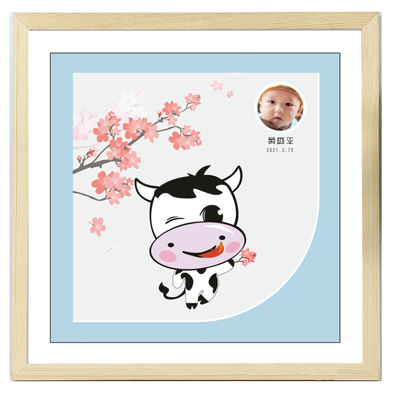 2021 year of the ox lanugo painting cartoon lanugo hair souvenirs private custom handmade