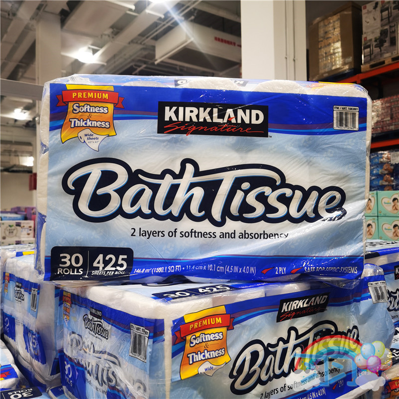 COSTCO Buy Kirkland BathTisdue Kirkland Rolls Toilet Paper Printed Soft 6 Rolls x425 Chang-Taobao