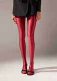 Женские глянцевые модные колготки Calzedonia, однотонные, высокоэластичные, удобные с внутренней стороны, MODC1586