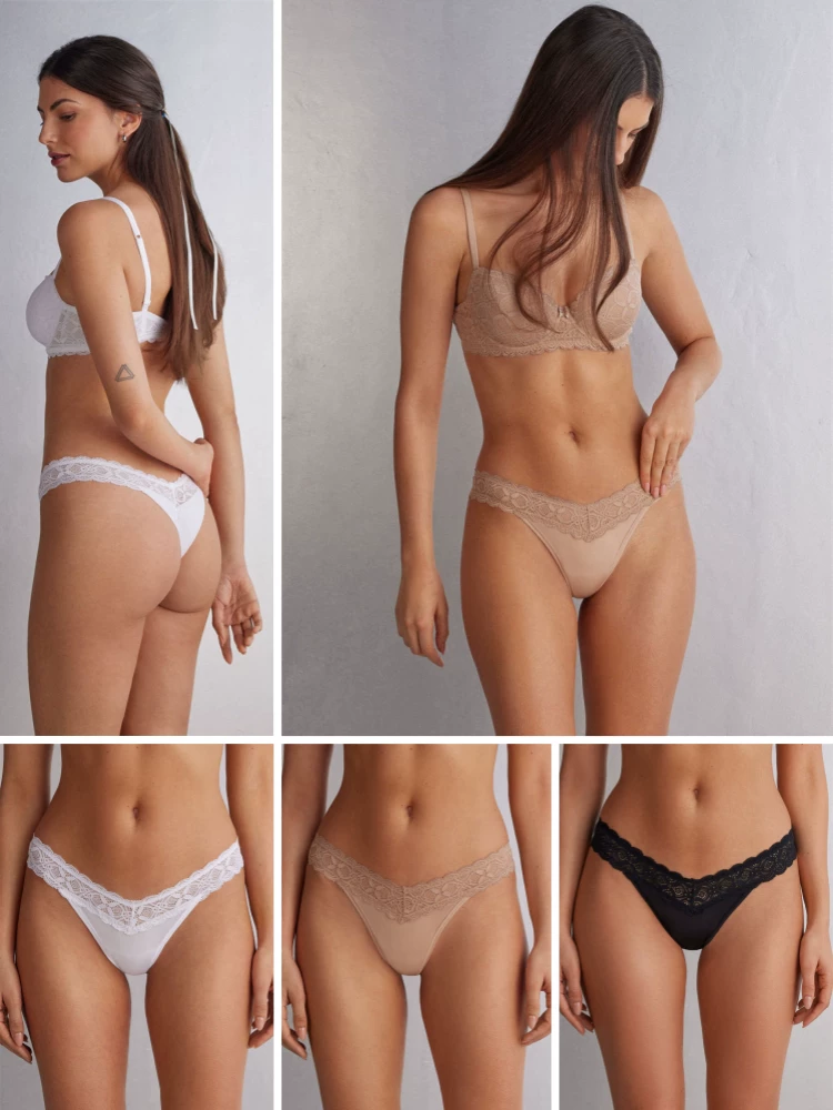 Новое итальянское женское нижнее белье Intimissimi, сексуальное однотонное цветное, элегантное Brazilian нижнее белье SB97O2