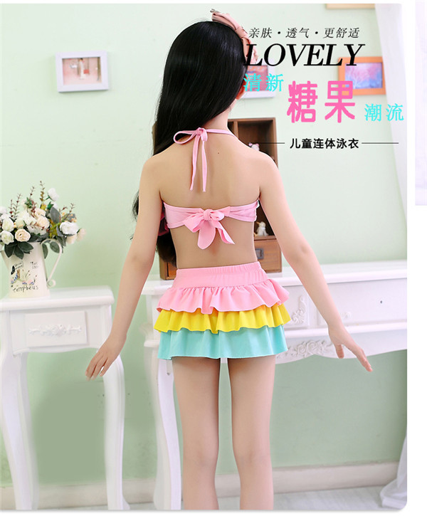 Bộ đồ bơi bé gái dễ thương của Hàn Quốc size bé một mảnh váy bé gái váy bikini phù hợp với bikini - Bộ đồ bơi của Kid đồ bikini cho trẻ em