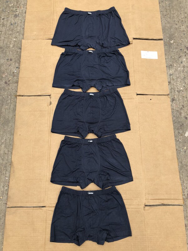 Authentic Navy Blue Underwear, Dark Blue Underwear, Gray Briefs, Seamless Boxer Briefs, Flat-Angle Underwear