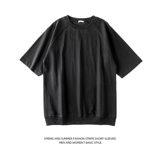 Хлопковая базовая летняя цветная футболка, короткий рукав, оверсайз