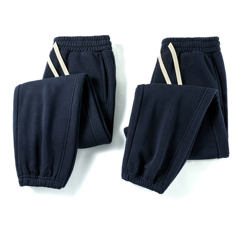 Японские зимние бархатные качественные однотонные штаны, свободный крой