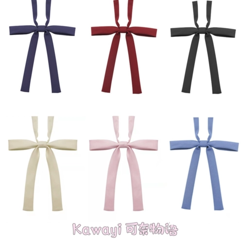 [【买二送一】纯色小长柄 免打领绳JK制服 可调节配饰学院领结领花]