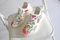 Flys Han Son Out Sneakers Custom DIY ID Service Colorful Ploy Graffiti Graffiti