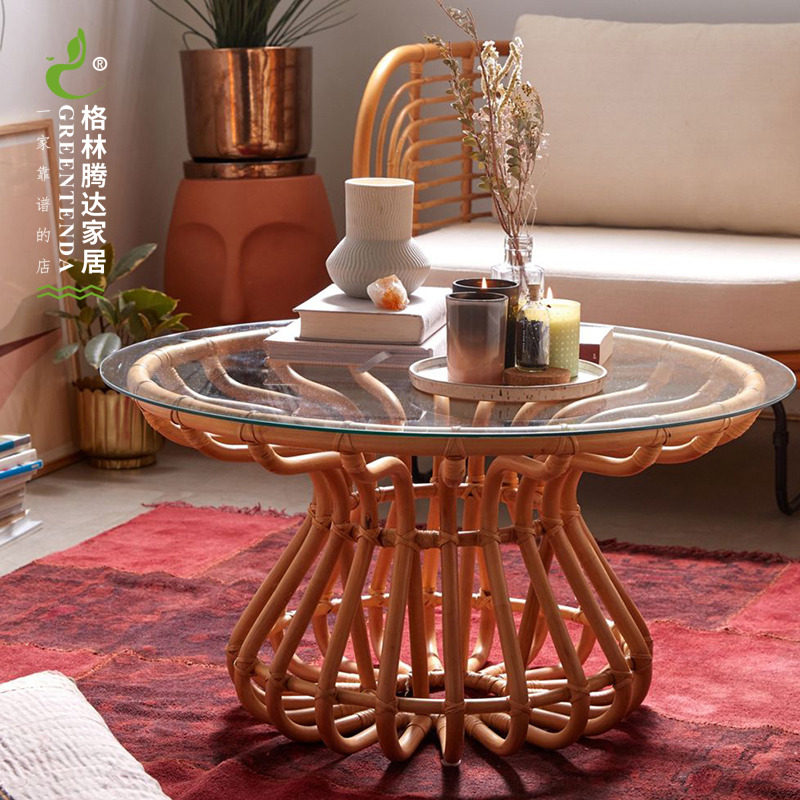 Green Tengdaya language tea table invine tea table corner a few side tables Japanese style minimalist creative Ivy coffee table-Taobao