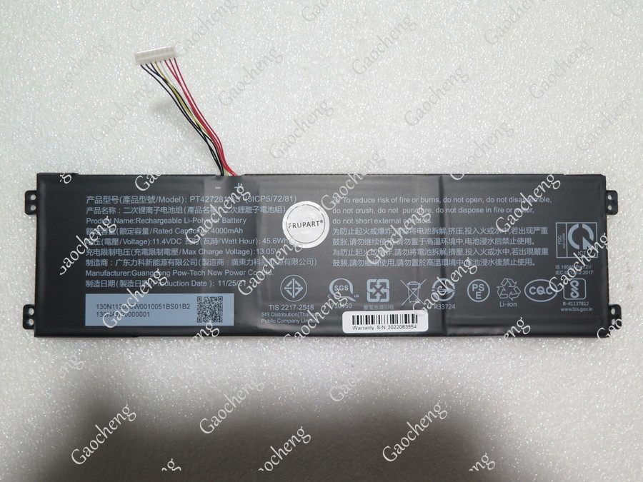 RTDPART suitable for the new PT427281-3S 11 4VDC 4000mAh notebook battery-Taobao