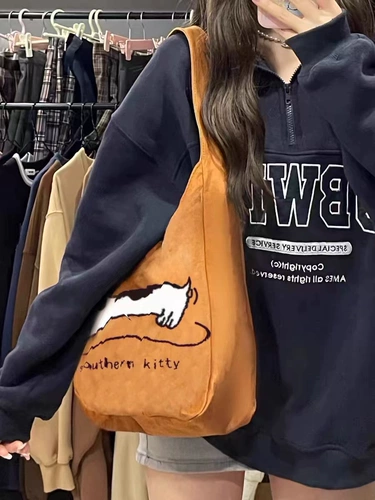 Оригинальная милая вместительная и большая сумка на одно плечо для отдыха