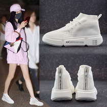 Socks shoes womens 2021 summer new versatile student Korean version ulzzang high shoes casual sports shoes womens trend