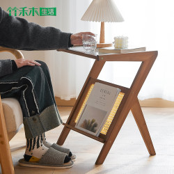 Side Table, Small Coffee Table, Changhong Glass, Small Apartment Bedside Table, Sofa Side Table, Square Tea Table, Japanese-Style Corner Table, Side Table