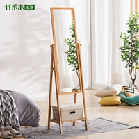 Gương chiều dài đầy đủ gương gương thay đồ gương tre phòng ngủ gương nhà gương đơn giản hiện đại đa năng phù hợp gương - Gương gương nghệ thuật