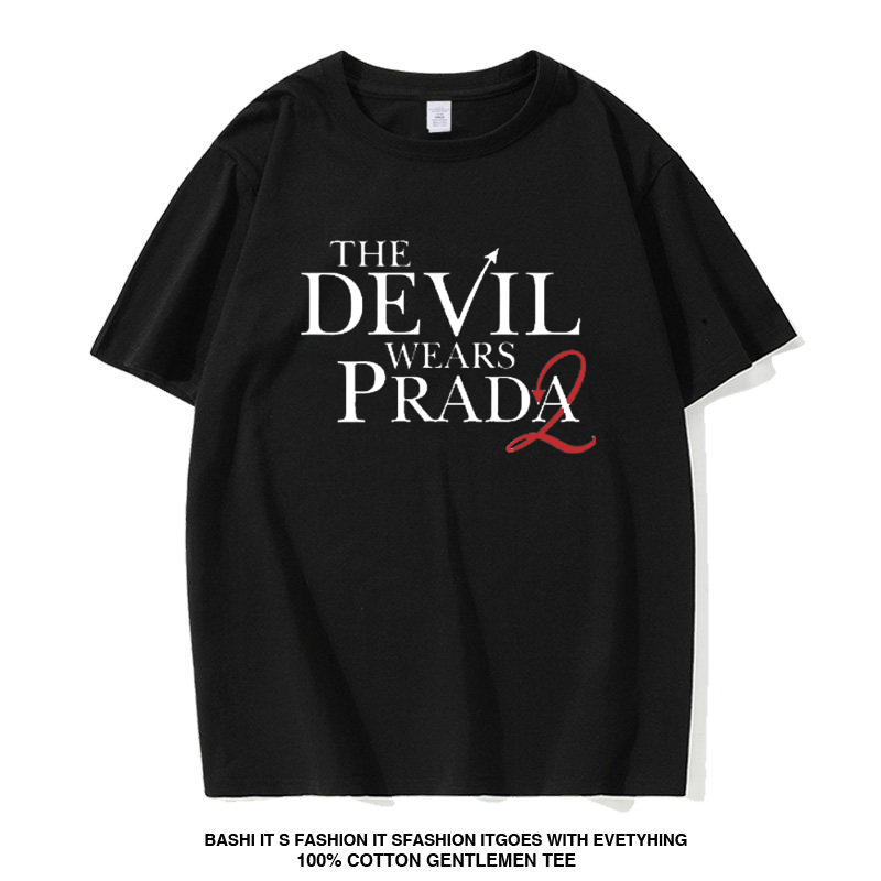 Movie the Queen Wears Prada 2 Style Short-Sleeve T-Shirt for Summer, Pure Cotton Half-Sleeve Merchandise for Men and Women
