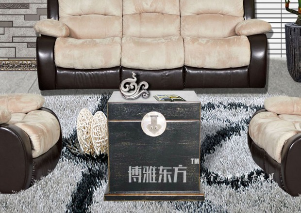 Trung Quốc tân cổ điển đồ nội thất góc cổ bàn cà phê đen góc vài chiếc vali hộp khóa hộp hộp chính thức - Cái hộp hộp đựng tiền bằng gỗ