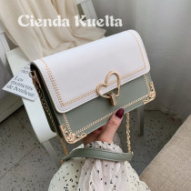 Cienda Kuelta Packs Women 2021 New Trends Fashion Foreign Air Skew Satchel Mesh Red Broadband Small Square Bag